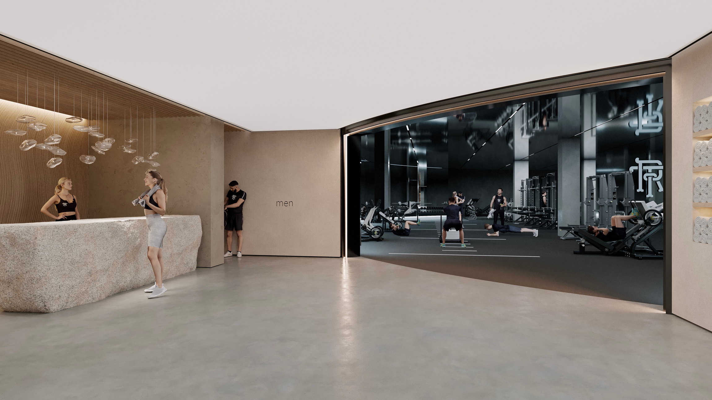 RPT Athletic Club training floor and reception